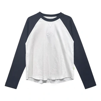Футболка Nike G NSW CLN LS TOP женская трикотажная с длинным рукавом реглан | Китай.рф