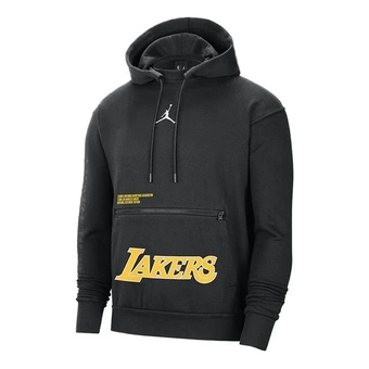 Толстовка Jordan NBA Los Angeles Lakers с капюшоном и буквами, мужская, чёрная | Китай.рф