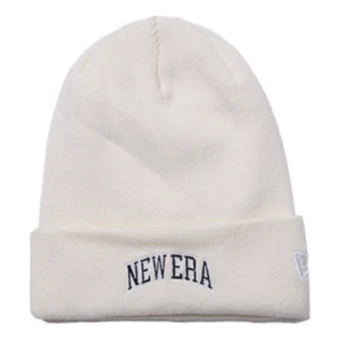 Шапка бини New Era унисекс с логотипом белая | Китай.рф