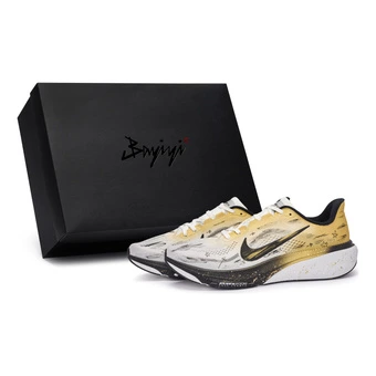 Кроссовки для бега Nike Pegasus 42, мужские, низкие, чёрно-белые с золотом и серебром | Китай.рф