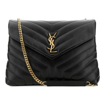 Сумка через плечо SAINT LAURENT YSL LouLou цепочная среднего размера чёрная | Китай.рф