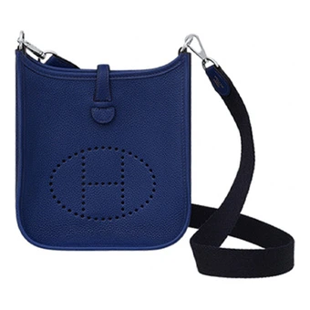 Сумка через плечо Hermes Mini Evelyne 16 с серебряной фурнитурой, мини, женская, сапфировый/индиго | Китай.рф