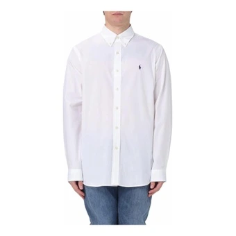 Рубашка Polo Ralph Lauren мужская с длинным рукавом и острым воротником, белая | Китай.рф