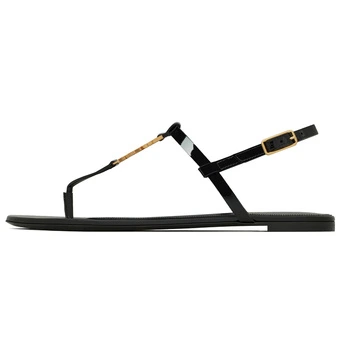 Босоножки SAINT LAURENT Cassandra: Изысканный комфорт в черном цвете | Китай.рф