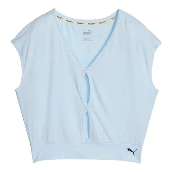 Футболка женская PUMA Aqua Blue с V-образным вырезом | Китай.рф
