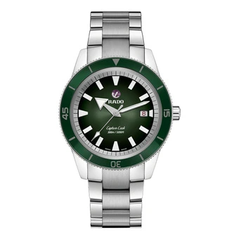 Мужские часы RADO Captain Cook с автоподзаводом, 300 м, 42 мм, зелёный циферблат, сталь, R32105318 | Китай.рф