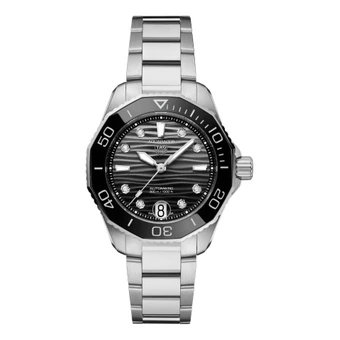 Часы TAG HEUER Aquaracer с автоматическим механизмом, водозащита 300 м, 36 мм, чёрный циферблат, сталь | Китай.рф
