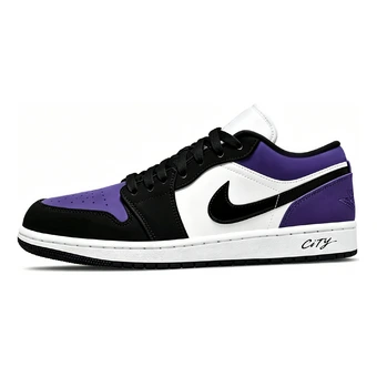 Кроссовки Jordan Air Jordan 1 низкие винтажные баскетбольные женские холодный дымчатый фиолетовый | Китай.рф