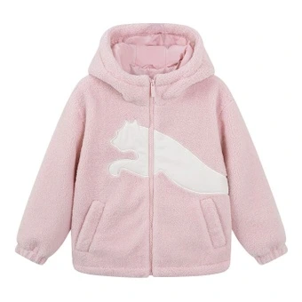 Худи детское PUMA Sportstyle Meow Series, тёплое с капюшоном, розовое | Китай.рф