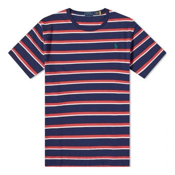 Футболка Polo Ralph Lauren FW23 хлопковая с полосками и логотипом-пони мужская navy | Китай.рф