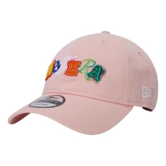 Бейсболка New Era 9FORTY из хлопка с изогнутым козырьком и логотипом-буквами, розовая, унисекс, парная | Китай.рф