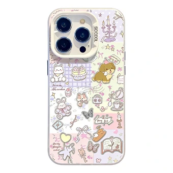 Силиконовый чехол для телефона с милыми животными для пар Apple iPhone 17 Pro Max / 16 Pro / 15 Plus / 13 / 14 / 12 | Китай.рф