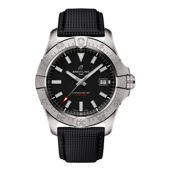 Часы Breitling Avenger автоматические мужские 42 мм, чёрный циферблат, стальной корпус, кожаный ремешок, 300 м | Китай.рф