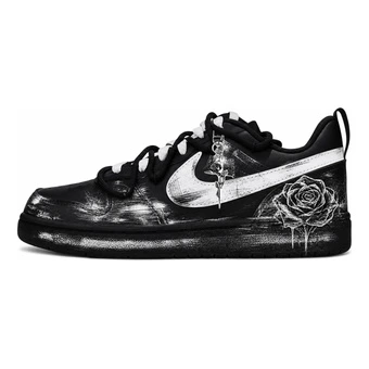 Кроссовки Nike Court Borough для скейтбординга, детские, чёрные | Китай.рф