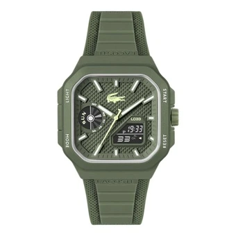 Кварцевые часы LACOSTE LC33 Square с зелёным циферблатом для мужчин | Китай.рф
