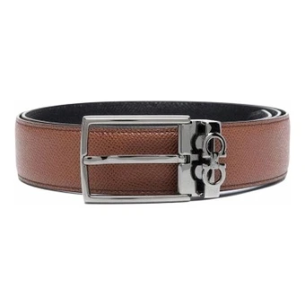 Ремень Ferragamo двусторонний из телячьей кожи, мужской, коричневый | Китай.рф