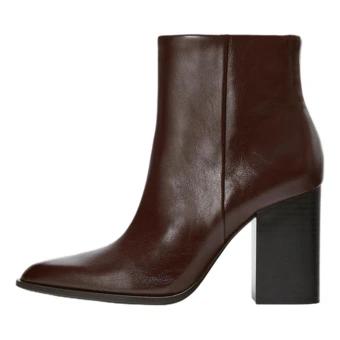 Ботинки ZARA PU на молнии винтажные короткие 9 см женские | Китай.рф