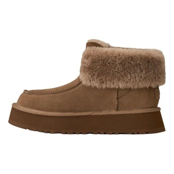 Женские короткие сапоги-дутики UGG из полукожи, повседневные и тёплые | Китай.рф