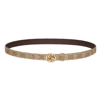 Ремень Gucci Interlocking G из канваса, женский, песочный, 2 см | Китай.рф