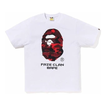 Футболка A BATHING APE x FaZe Clan камуфляжная с принтом белая | Китай.рф