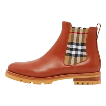Ботинки Челси Burberry Vintage Check женские светло-бежевые | Китай.рф