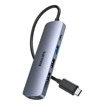 Док-станция Philips 5-в-1 Type-C на HDMI 4K с PD-зарядкой | Китай.рф