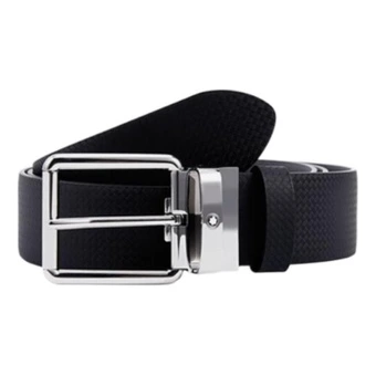 Ремень MONTBLANC кожаный мужской чёрный 3.5 см | Китай.рф