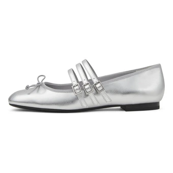 Туфли Мэри Джейн CHARLES&KEITH из PU с бантом, плоский ход 1,2 см, женские | Китай.рф